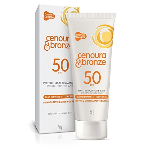 Protetor Solar Facial Cenoura E Bronze 50g Fps50 Unit