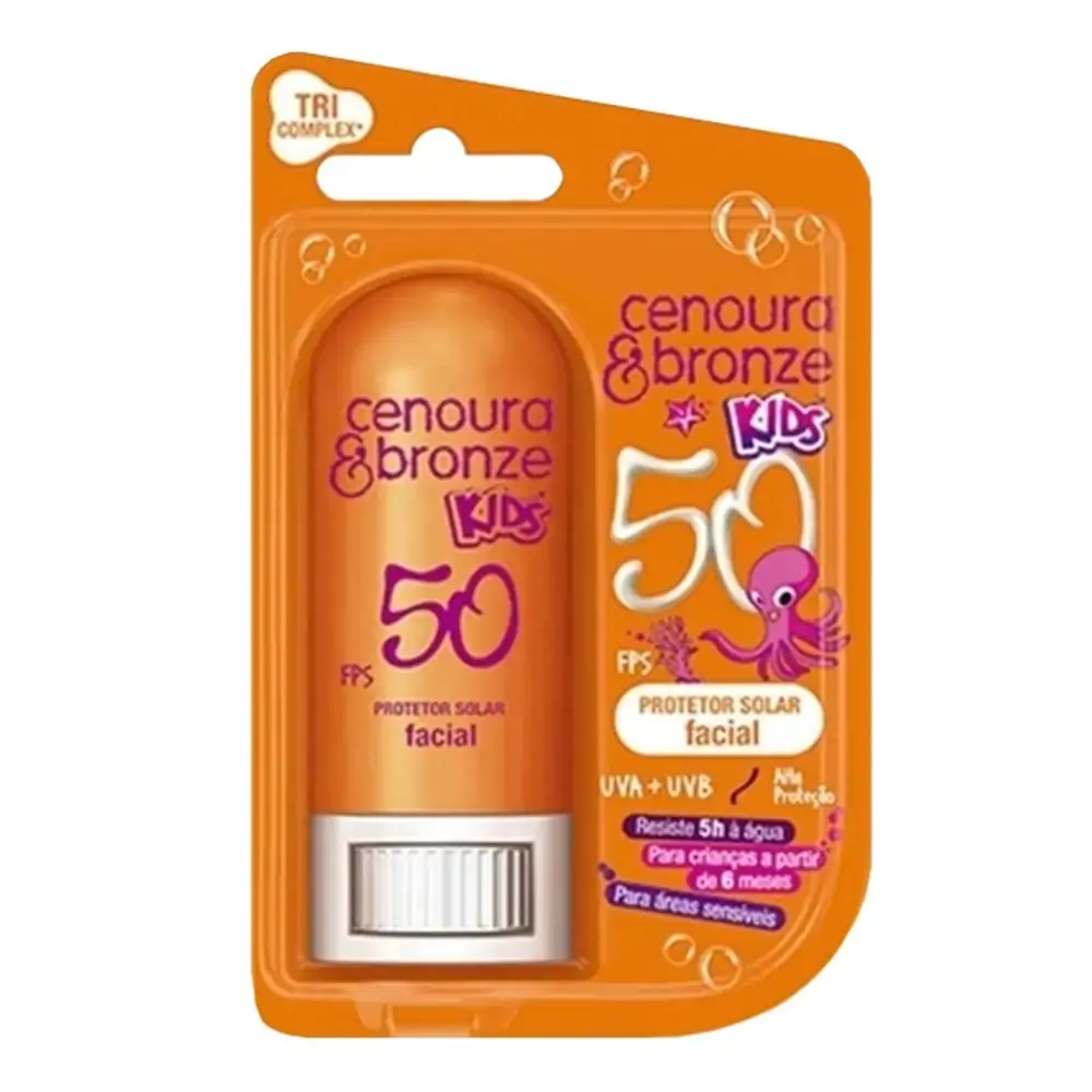 Bloq Solar Stick Kids Cenoura Bronze 8 6g Fps50