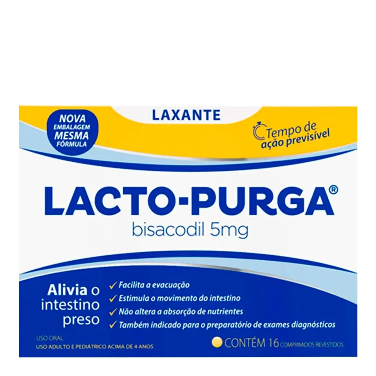 Lacto Purga 5mg Cosmed Caixa 16 Comprimidos Revestidos