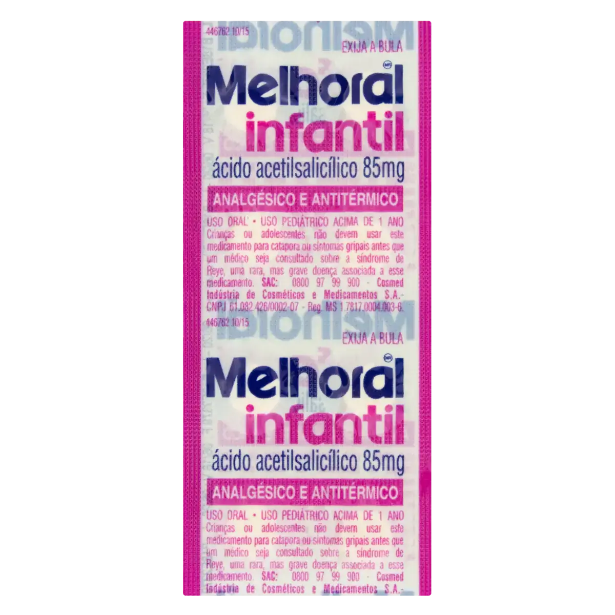 Melhoral Infantil 85mg Cosmed 8 Comprimidos