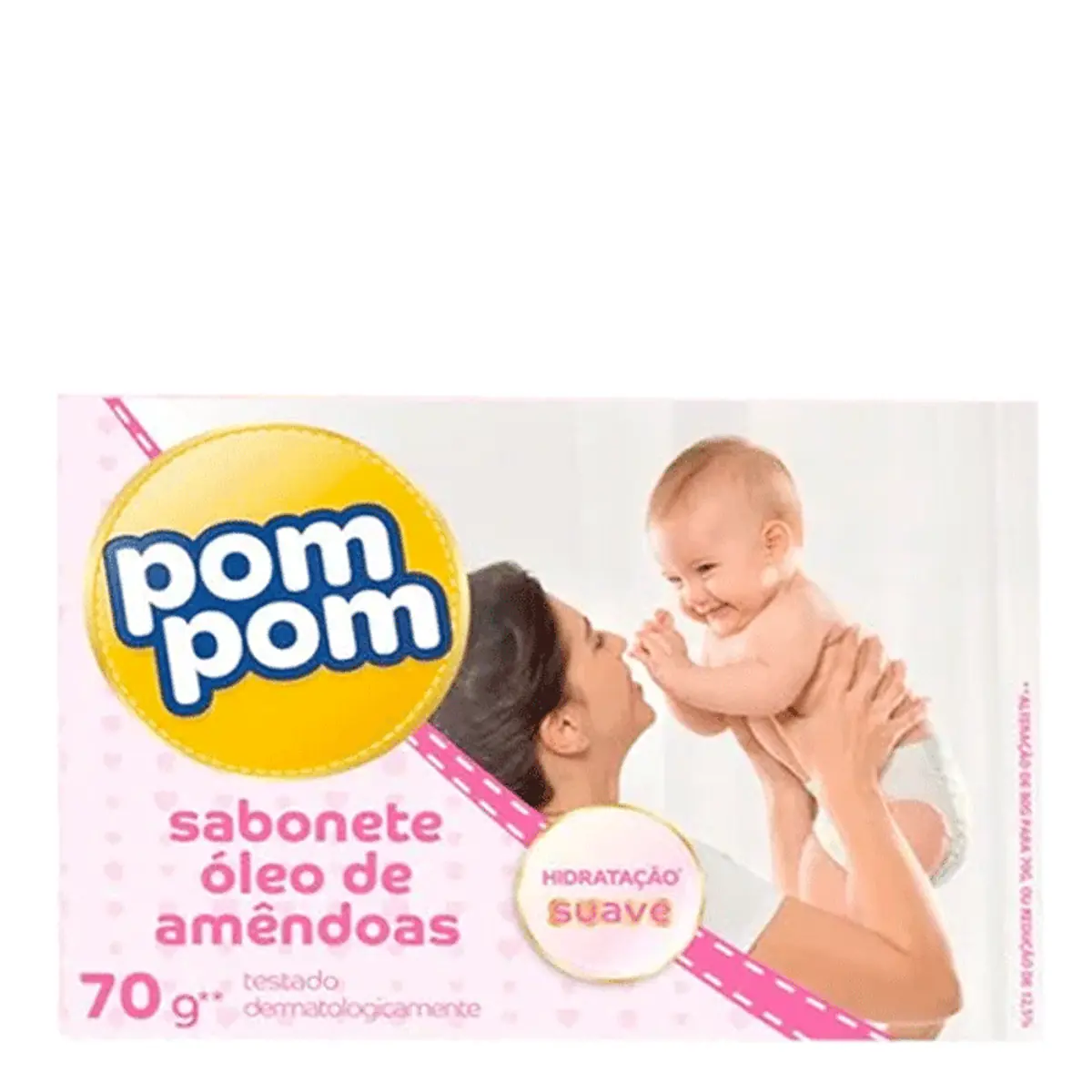 Sabonete Infantil em Barra Óleo de Amêndoas Pom Pom Caixa 80g