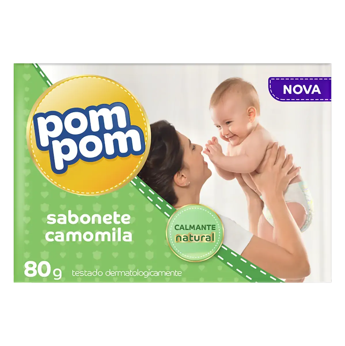 Sabonete Infantil em Barra Camomila Pom Pom Caixa 80g