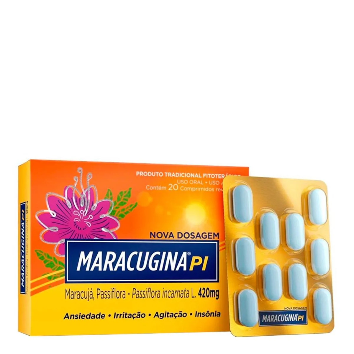 Maracugina Pi 420mg Cx 20 Comp