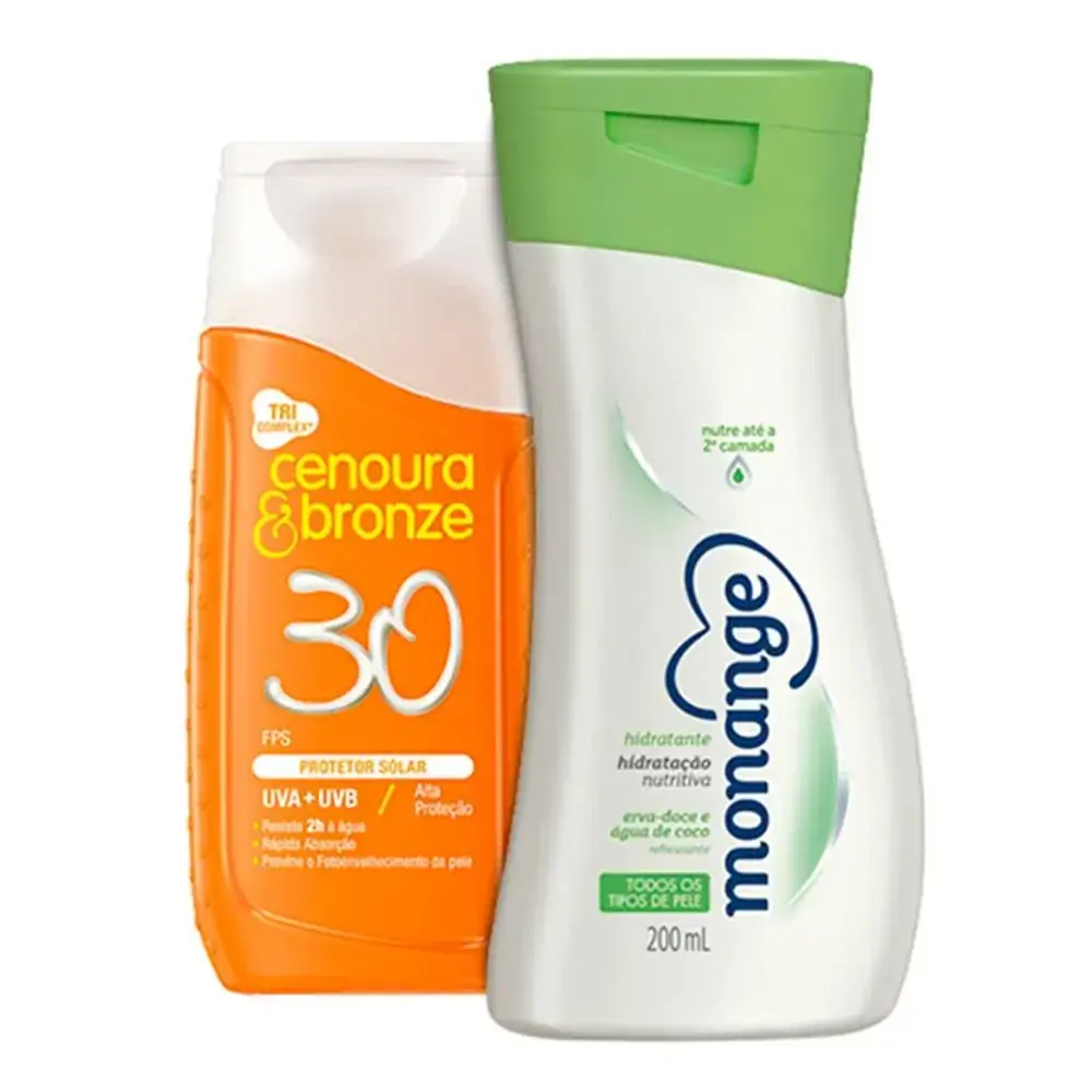 Kit Cenora E Bronze Fps30 De Hidratante Monange 200ml