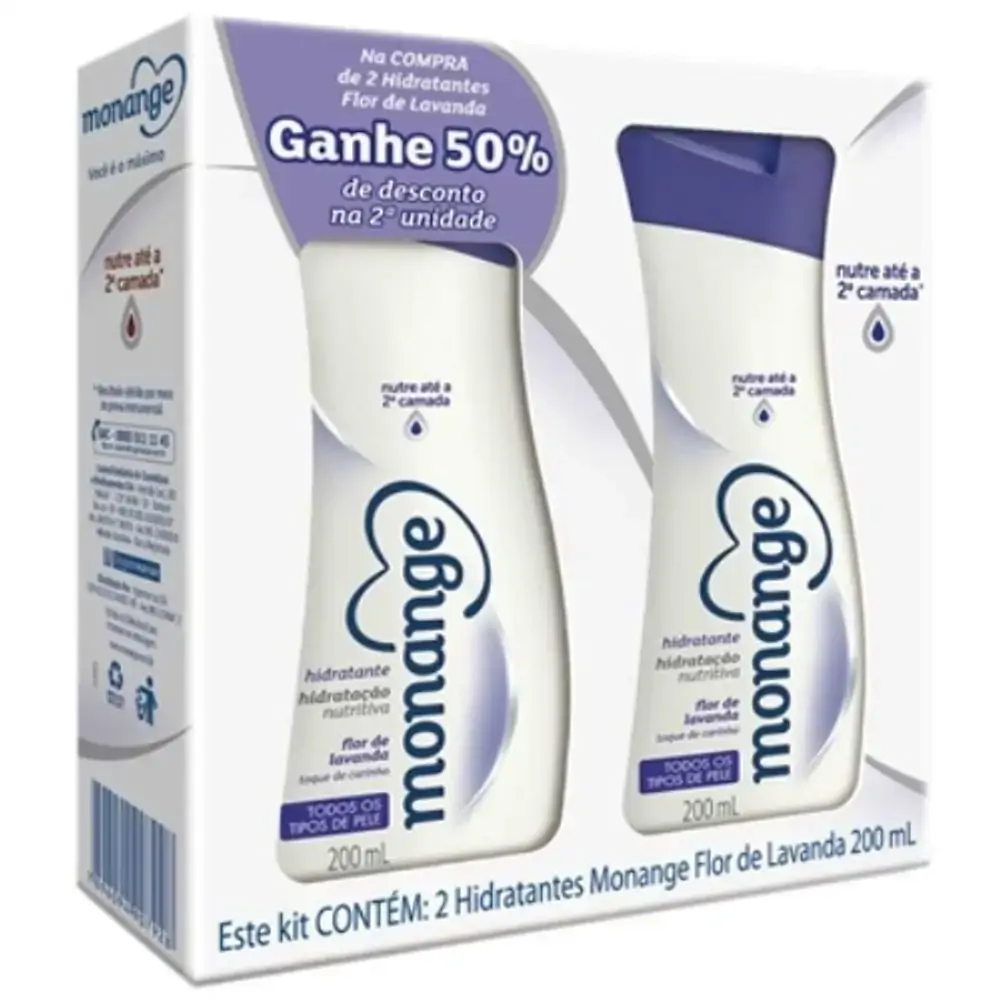 Kit Monange Hidratação Nutritiva Flor De Lavanda Com 02 Unidades De