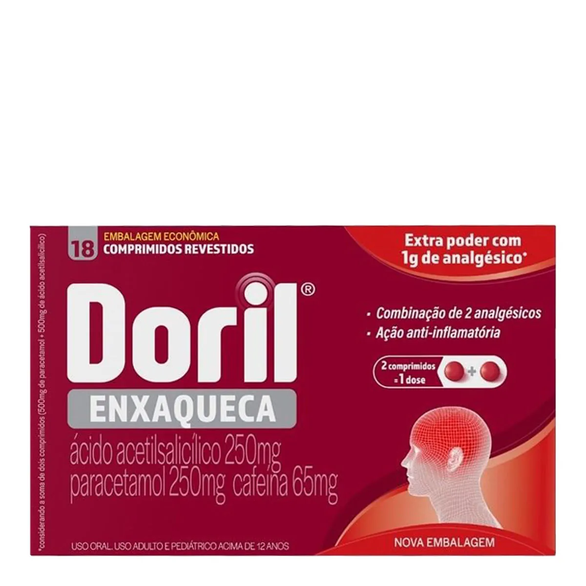 Enxaqueca Doril 18 Comprimidos