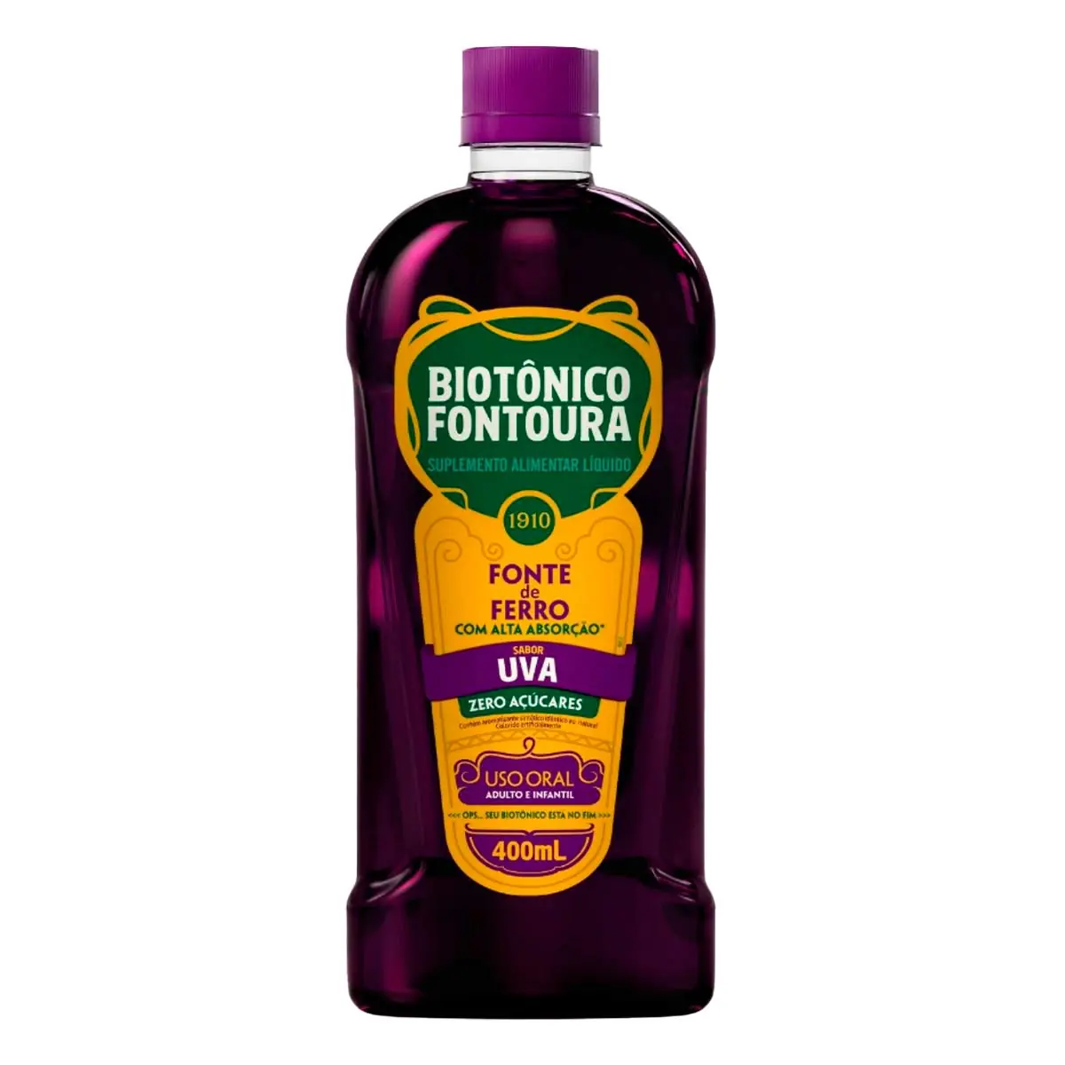 Suplemento de Ferro Biotônico Fontoura Sabor Uva 400ml