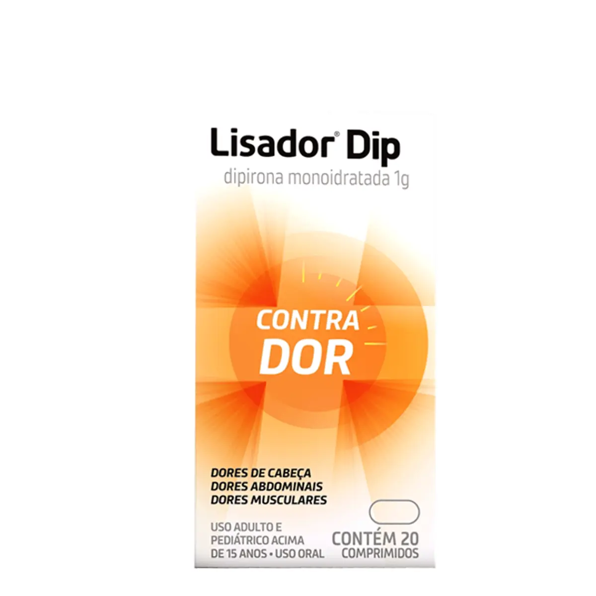 Lisador Dip 1g Brainfarma Caixa 20 Comprimidos