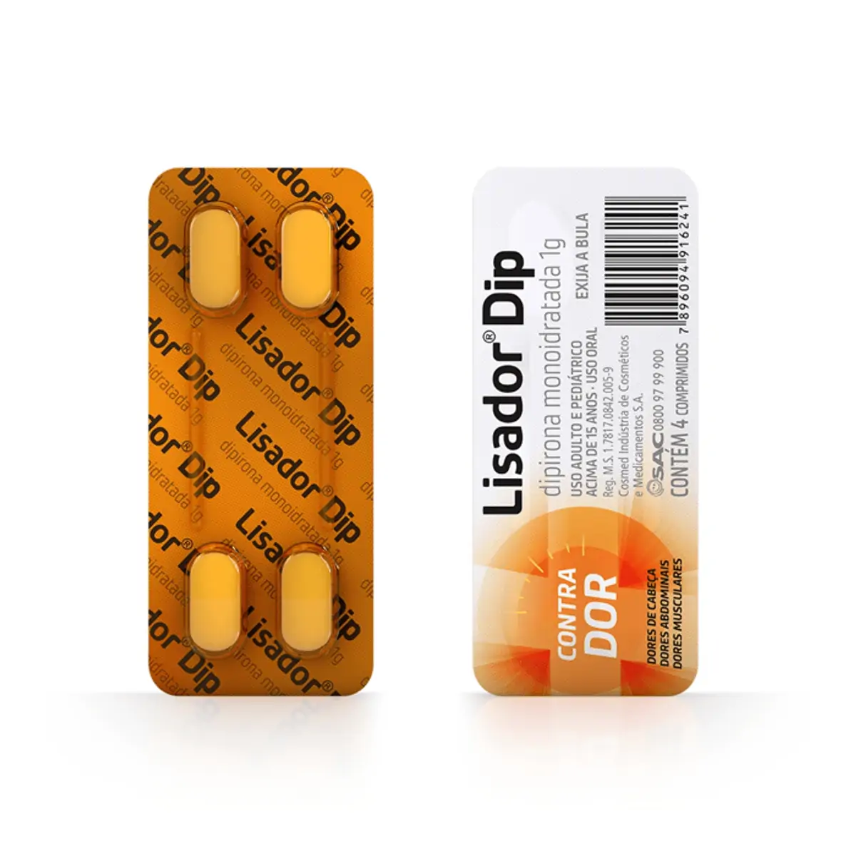 Lisador Dip 1g Cosmed 4 Comprimidos