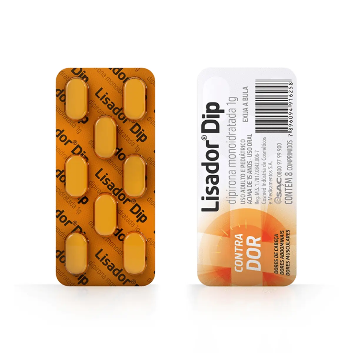 Lisador Dip 1g Cosmed 8 Comprimidos