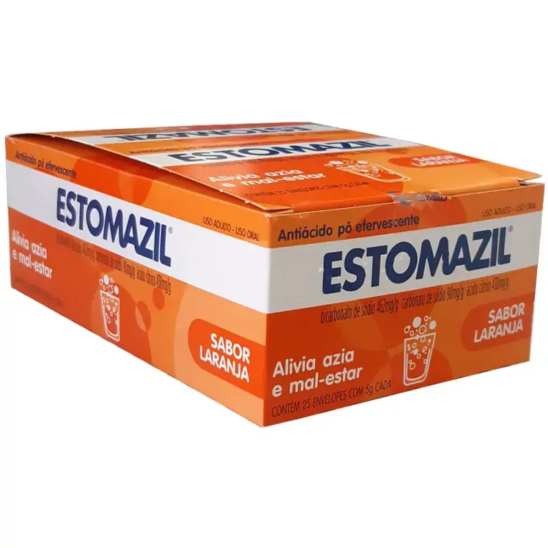 Estomazil 462 90 438mg/g Po Eferv Ct 25 Env Al Laranja