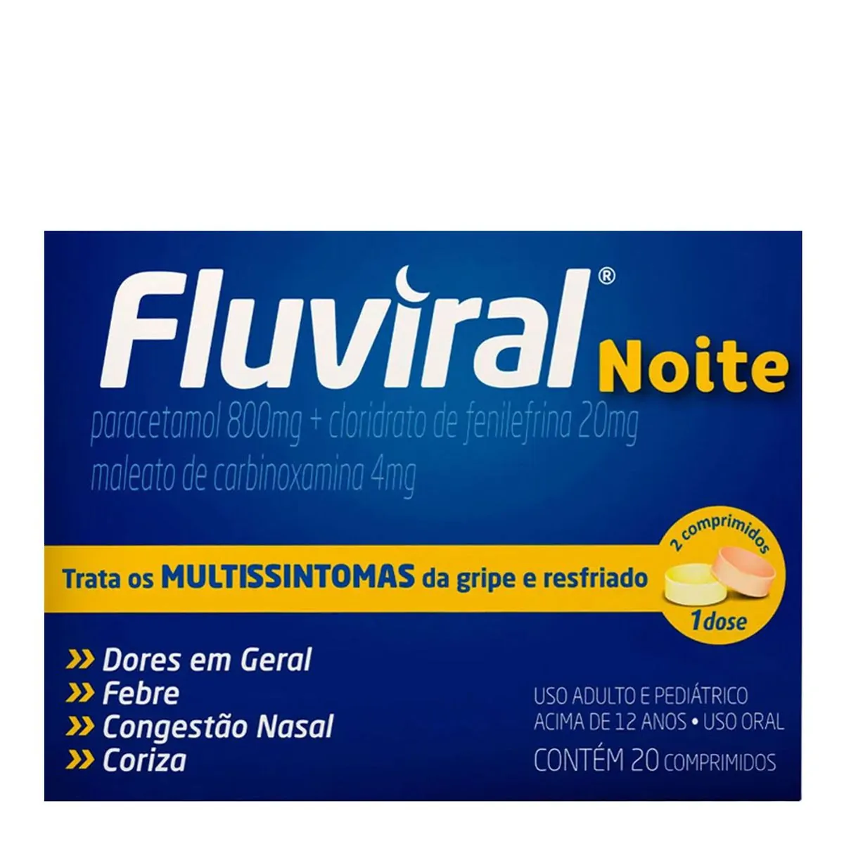 Fluviral Noite Com 20 Comprimidos