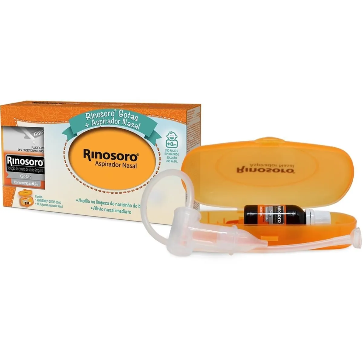 Kit Aspirador Nasal e Rinosoro 0,9% 30 ml