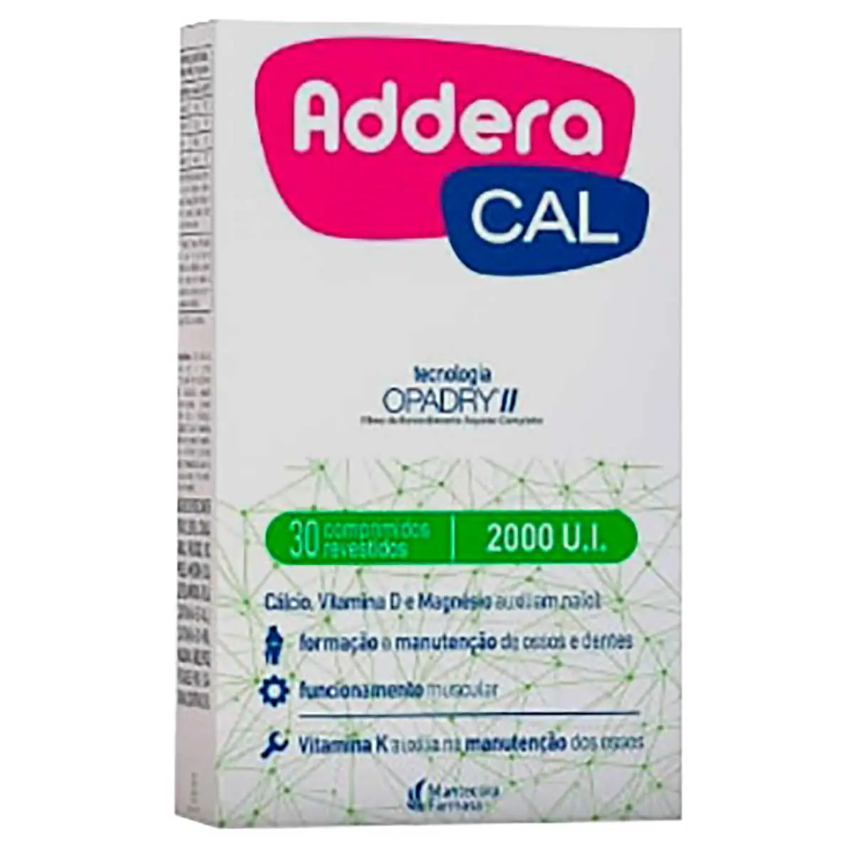Cálcio Addera Cal 2.000UI MDK 30 comprimidos