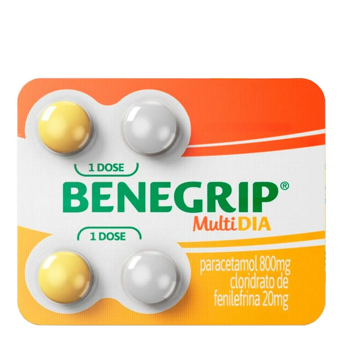 Paracetamol Benegrip Multi Dia 4 Comprimidos