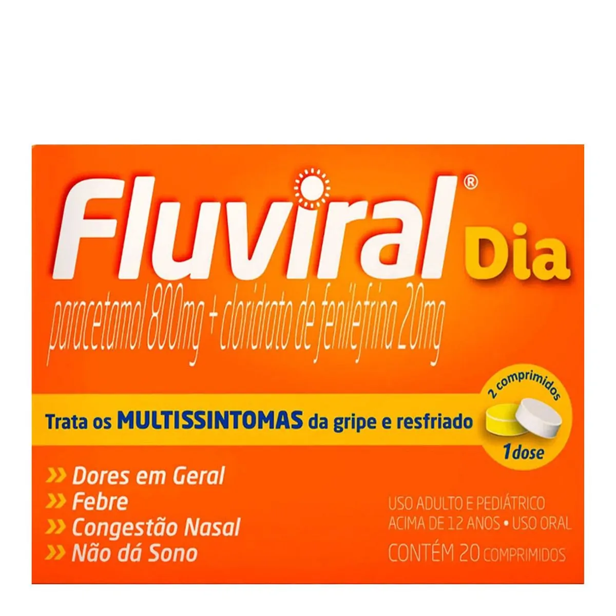 Fluviral Dia Cosmed Caixa 20 Comprimidos