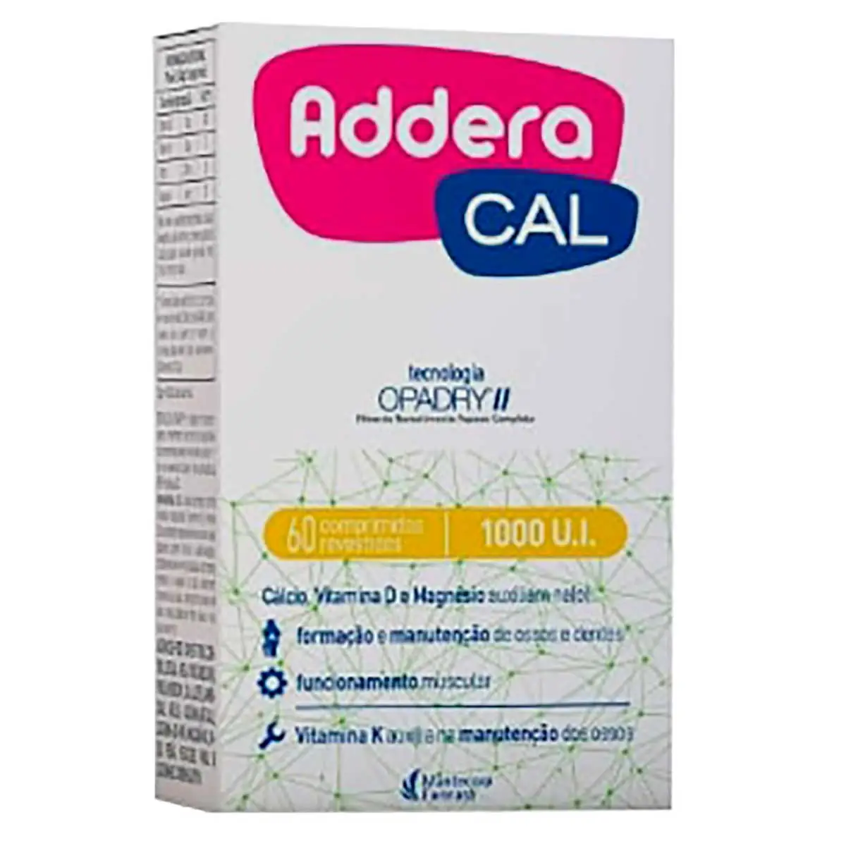 Cálcio Addera Cal 1.000UI MDK 60 comprimidos