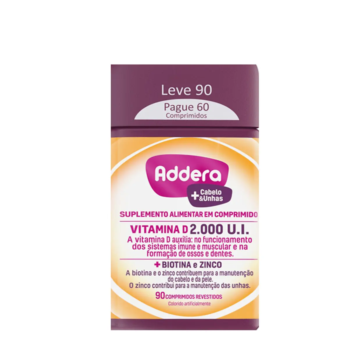 Addera Cabelo Unha 90 Comprimidos