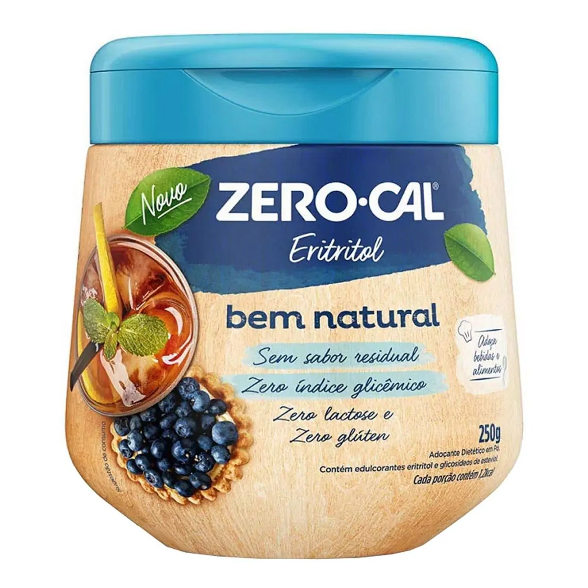 Zero-Cal Eritritol Adoçante em Pó Pote 250g
