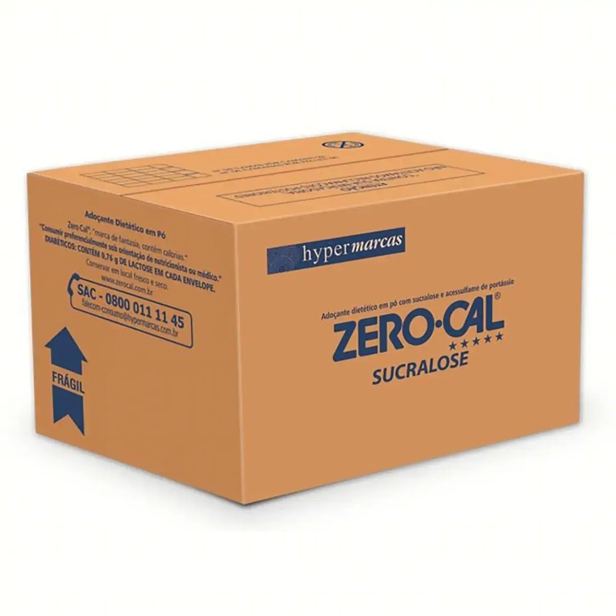Adoçante Em Pó Sucralose Zero Cal Caixa 600g 1000 Unidades