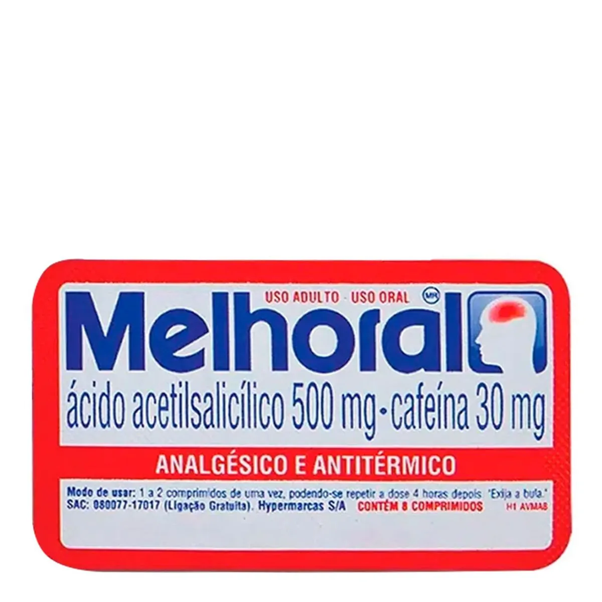 Melhoral Adulto 8 Comprimidos
