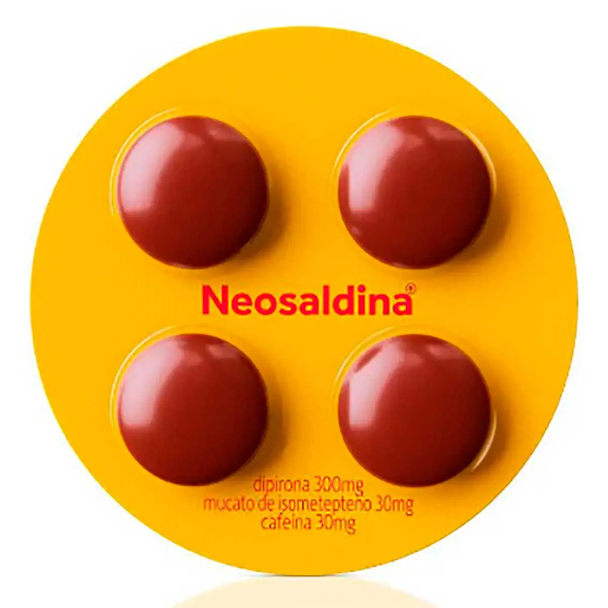 Neosaldina Dipirona 300mg + Mucato de Isometepteno 30mg + Cafeína 30mg 4 Drágeas