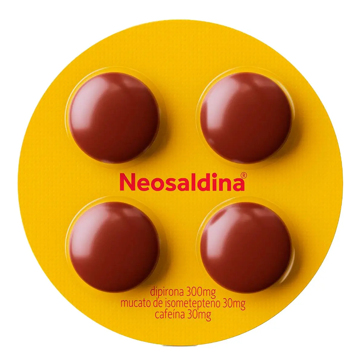 Analgésico, Antitérmico e Anti-inflamatório Neosaldina 30mg + 300mg + 30mg 4 Drágeas