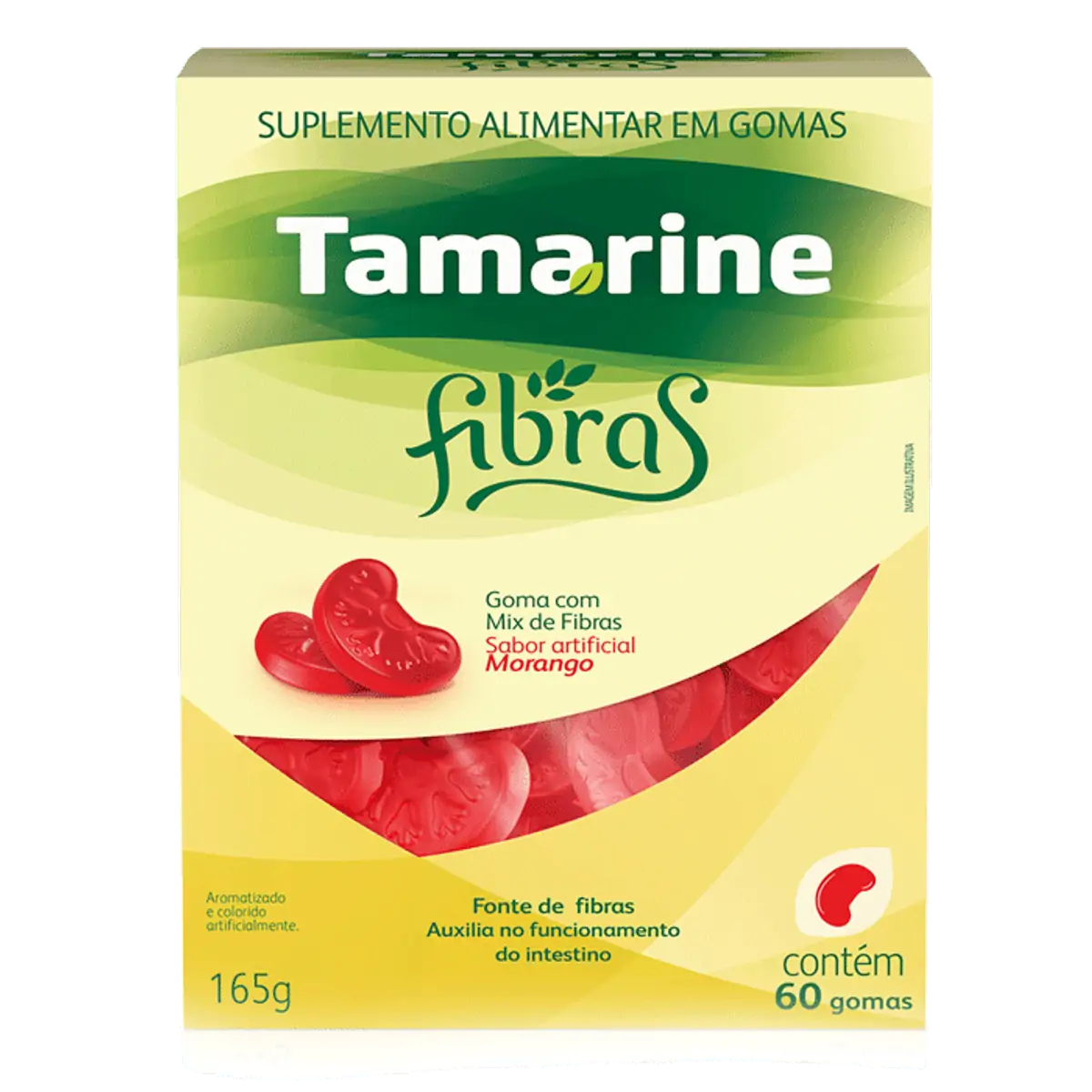 Fibra Alimentar Tamarine Fibras Sabor Morango 60 Gomas
