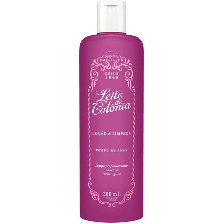 Loção De Limpeza Tempo De Amar Leite De Colônia Frasco 200ml