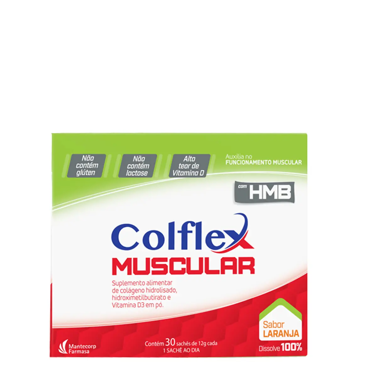 Colágeno Colflex Muscular Sabor Laranja 30 Sachês