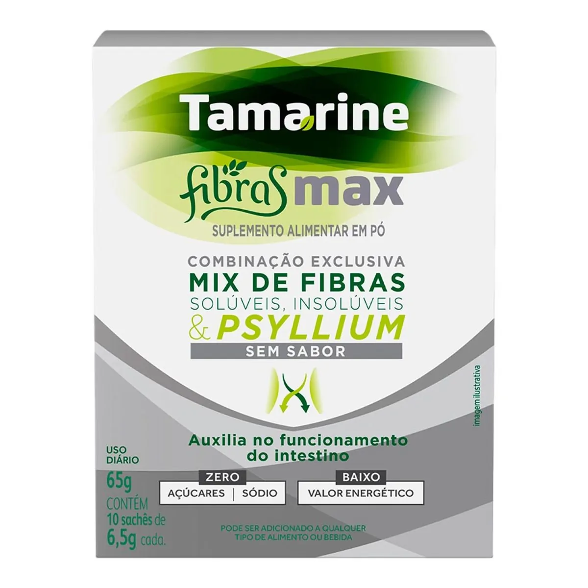 Mix de Fibras Tamarine Fibras Max Sem Sabor 65g 10 Sachês