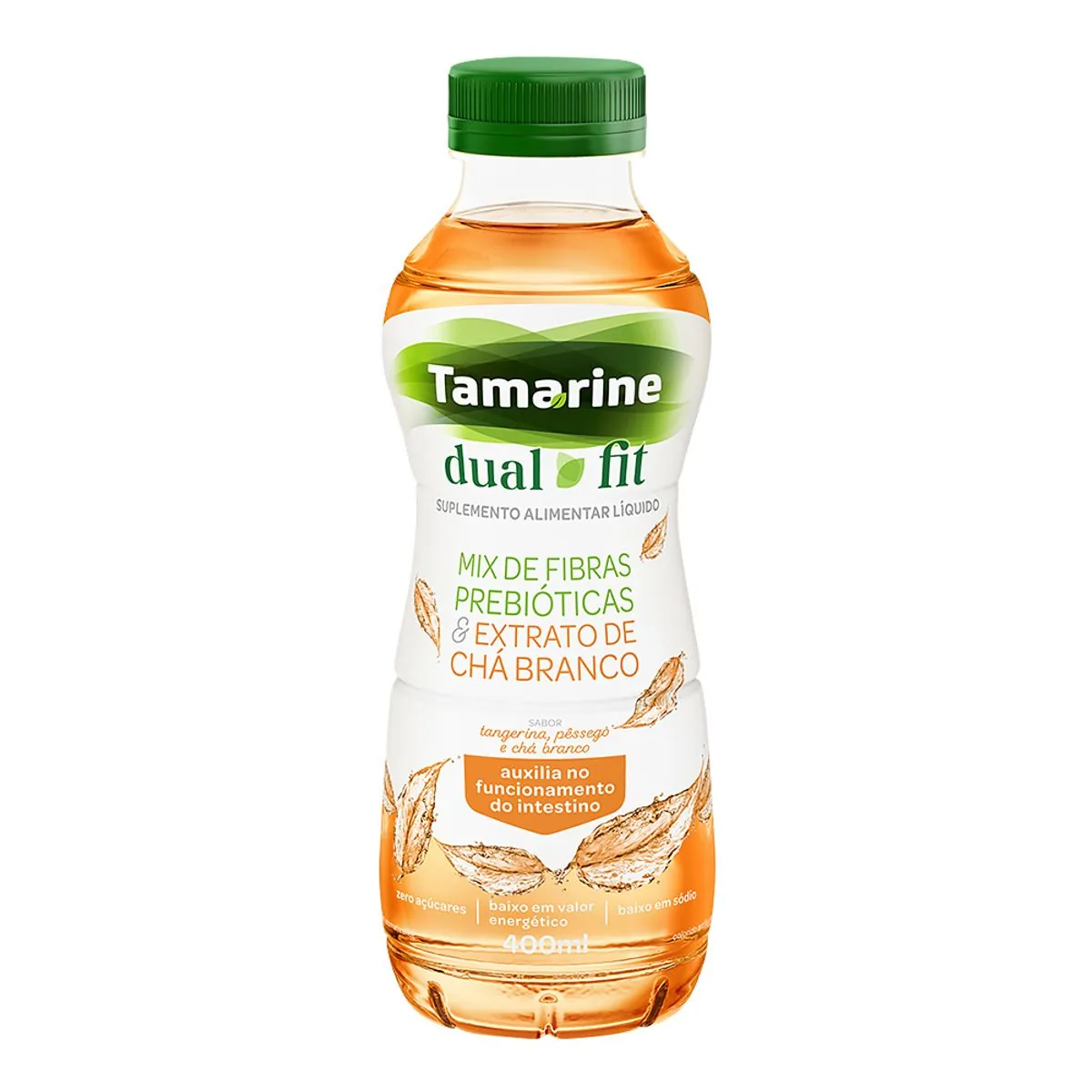 Suplemento Alimentar Tamarine Dual Fit Sabor Tangerina, Pêssego e Chá Branco 400ml