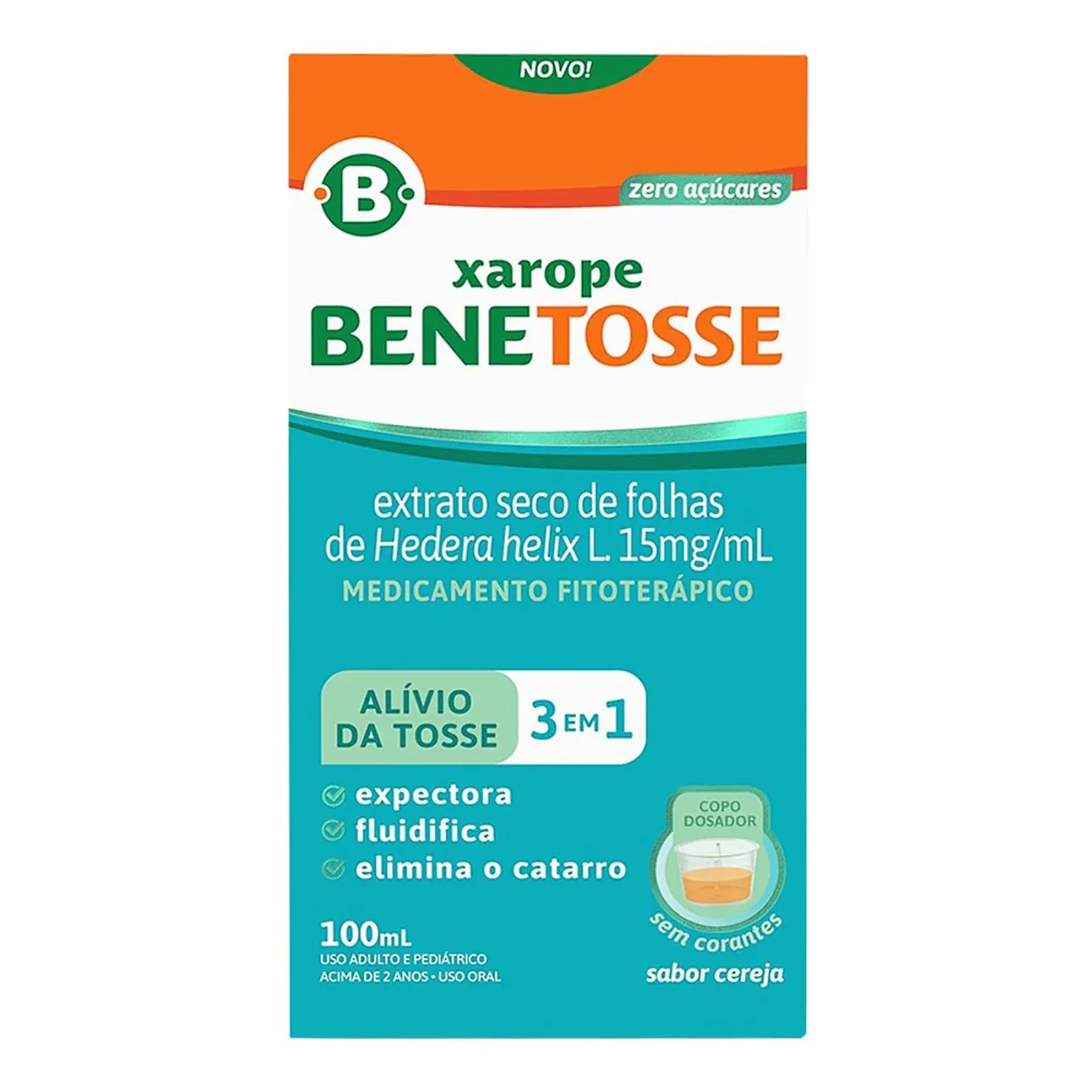 Benetosse Cereja Cosmed Caixa 100ml Xarope Copo Dosador