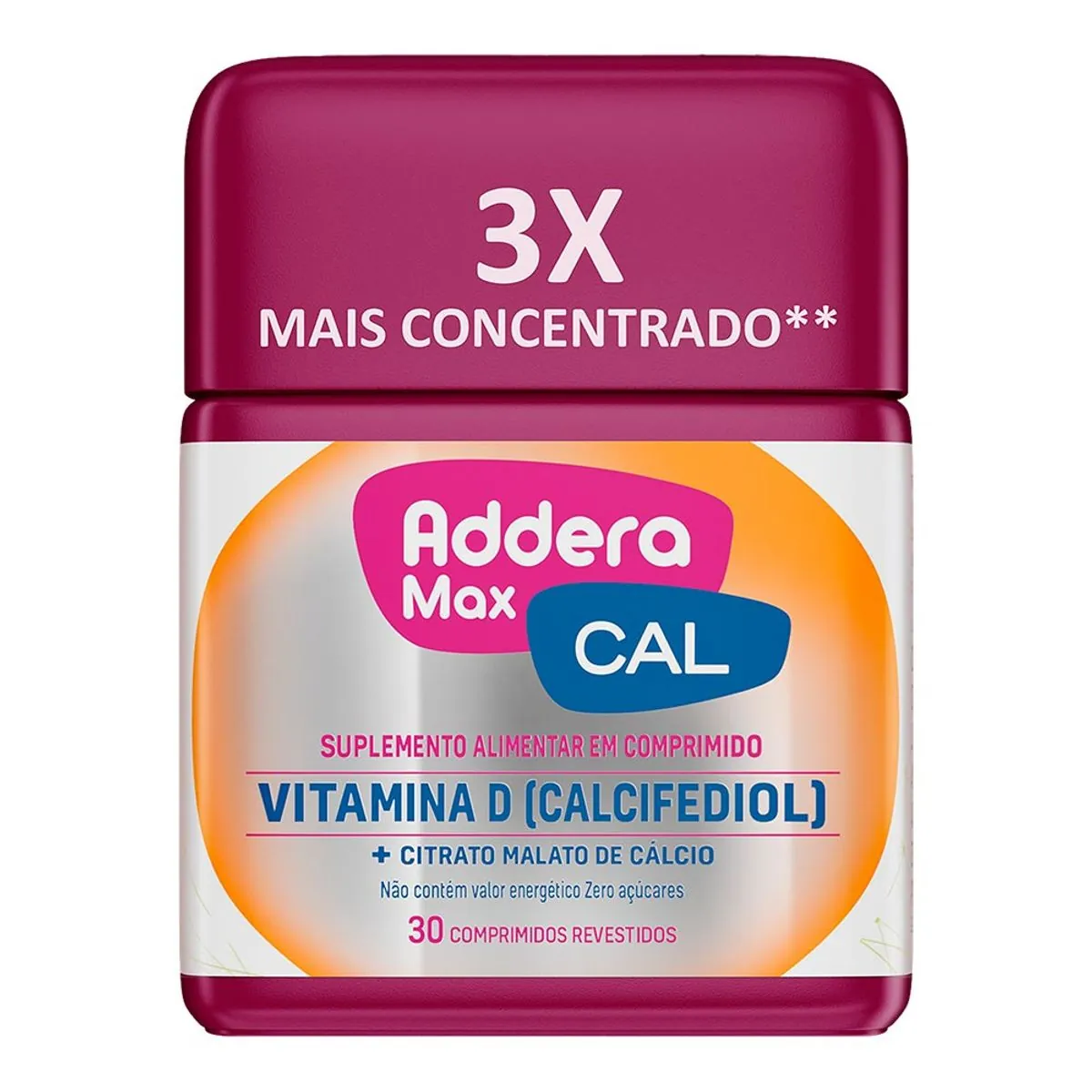Suplemento Vitamínico Addera Max Cal 30 Comprimidos Revestidos