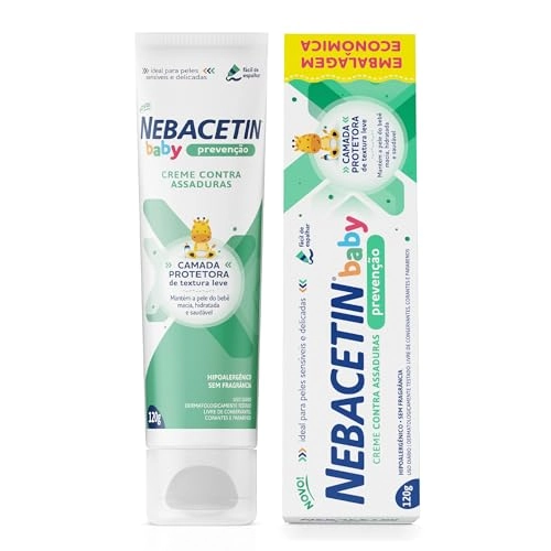 Creme Preventivo De Assaduras Bebê Sem Fragrância Nebacetin Baby Prevenção Caixa 120g Embalagem Econ