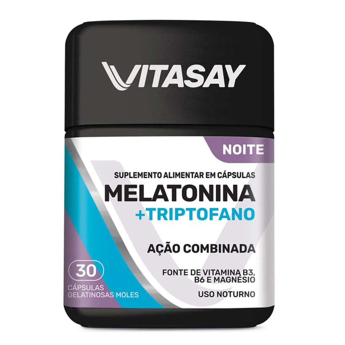 Suplemento Alimentar Vitasay Noite Melatonina + Triptofano 30 Cápsulas Gel