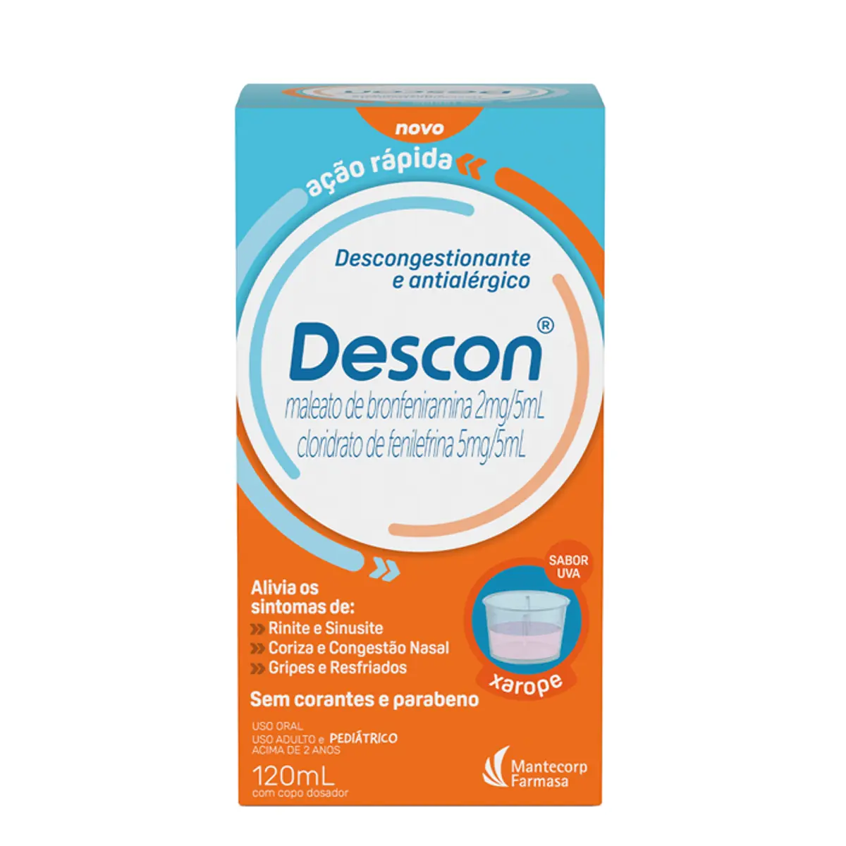Descon Uva Caixa 120ml Xarope Copo Dosador