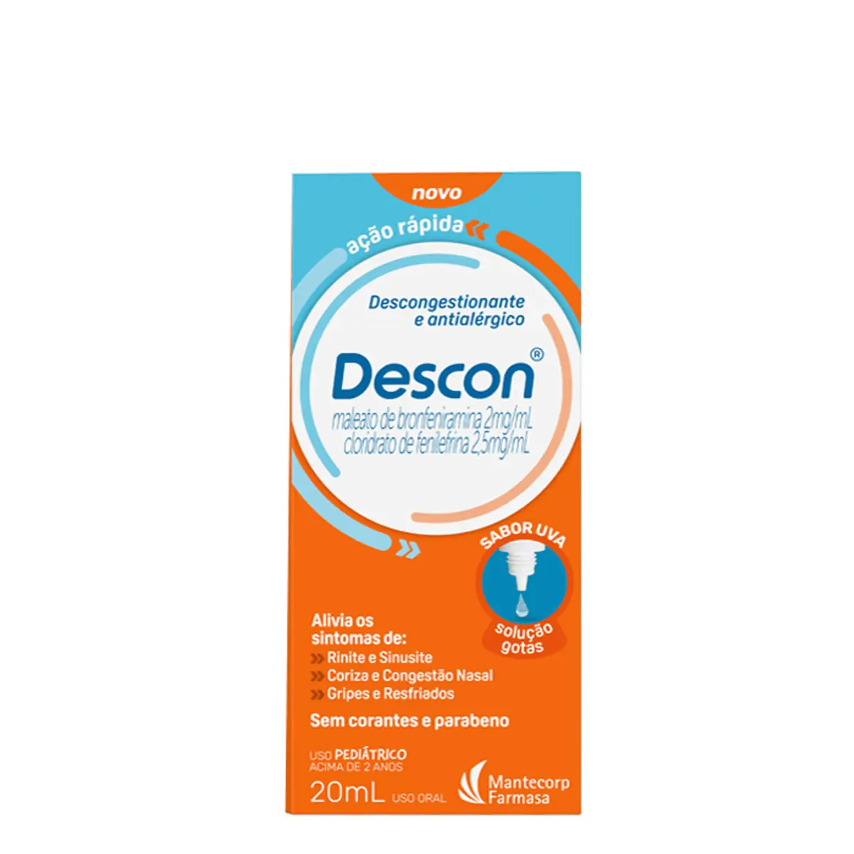 Descon 2mg/ml Uva Caixa 20ml Solução Gotas