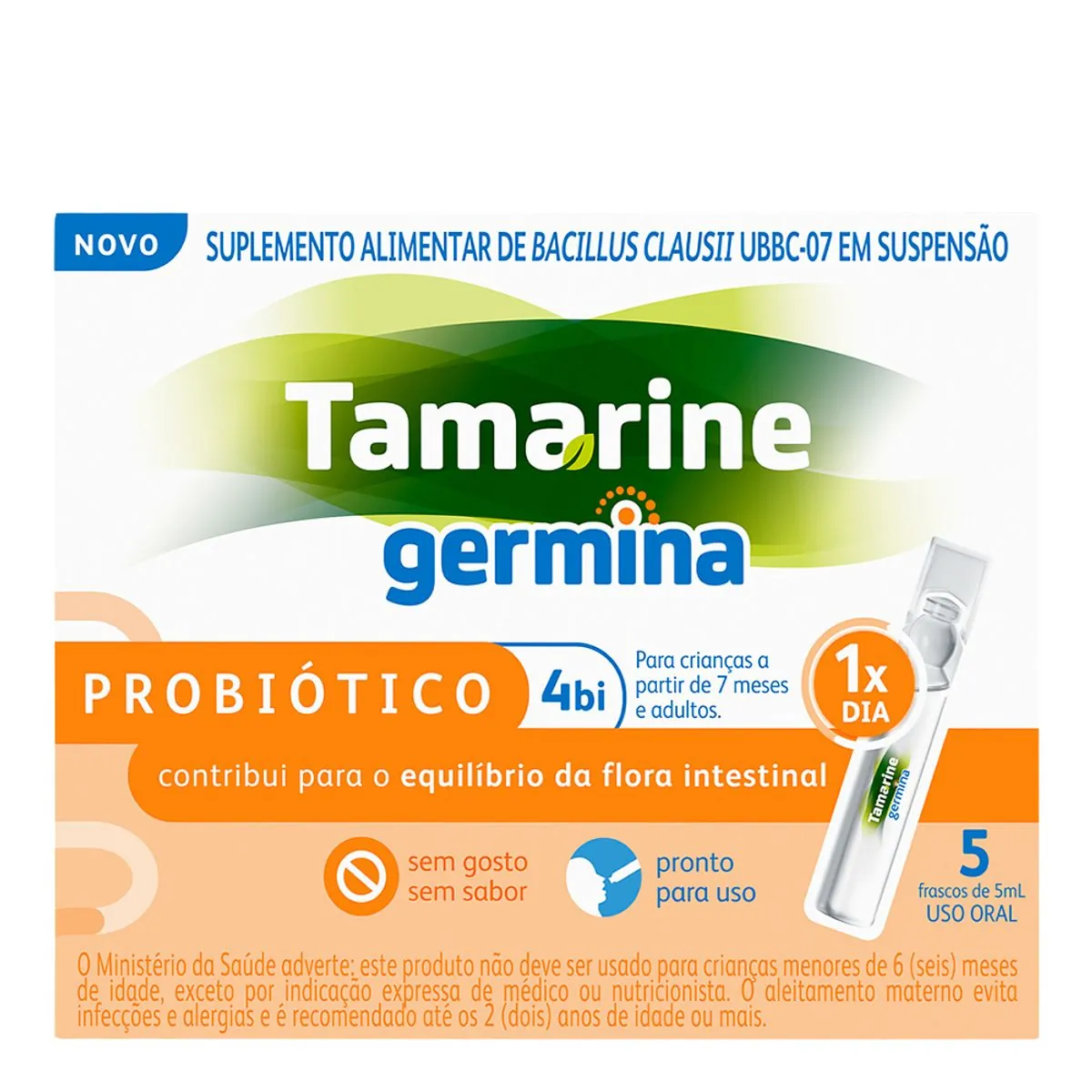 Probiótico Sem Sabor Tamarine Germina Caixa 5 Unidades