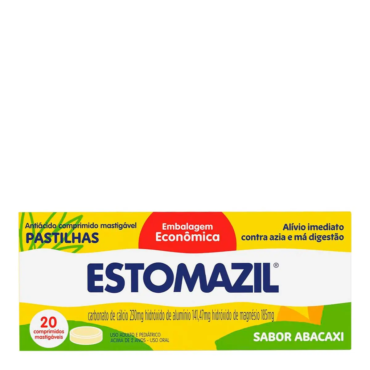 Estomazil 185mg Abacaxi Caixa 20 Pastilhas