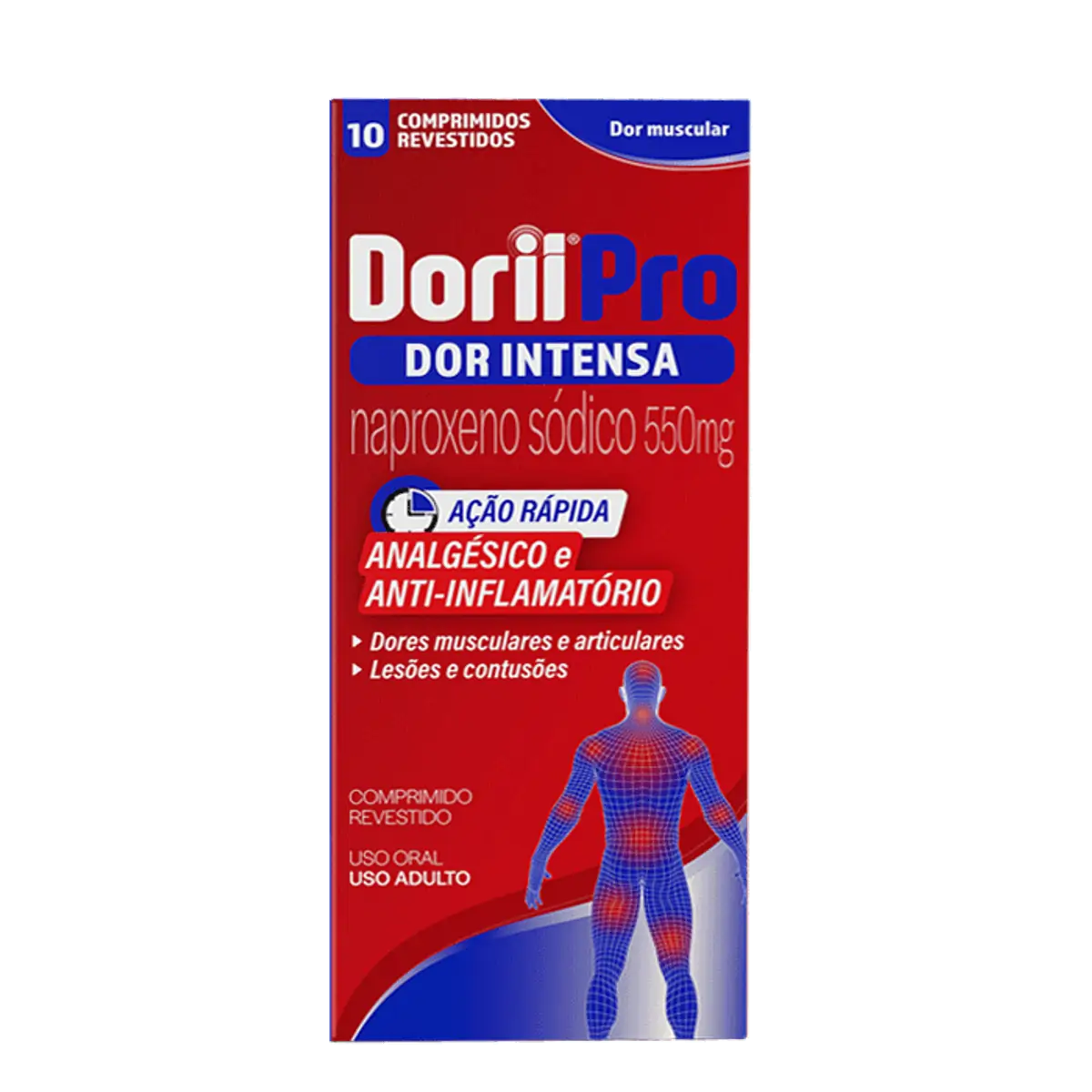 Dorii Pro 550mg Caixa 10 Comprimidos Revestidos