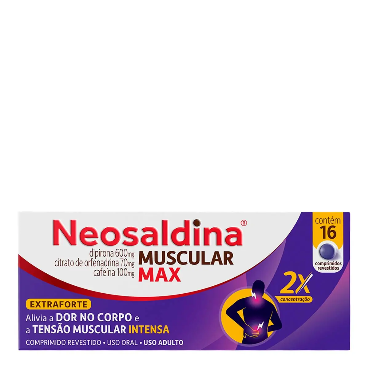 Neosaldina Muscular Max 600mg Caixa 16 Comprimidos Revestidos