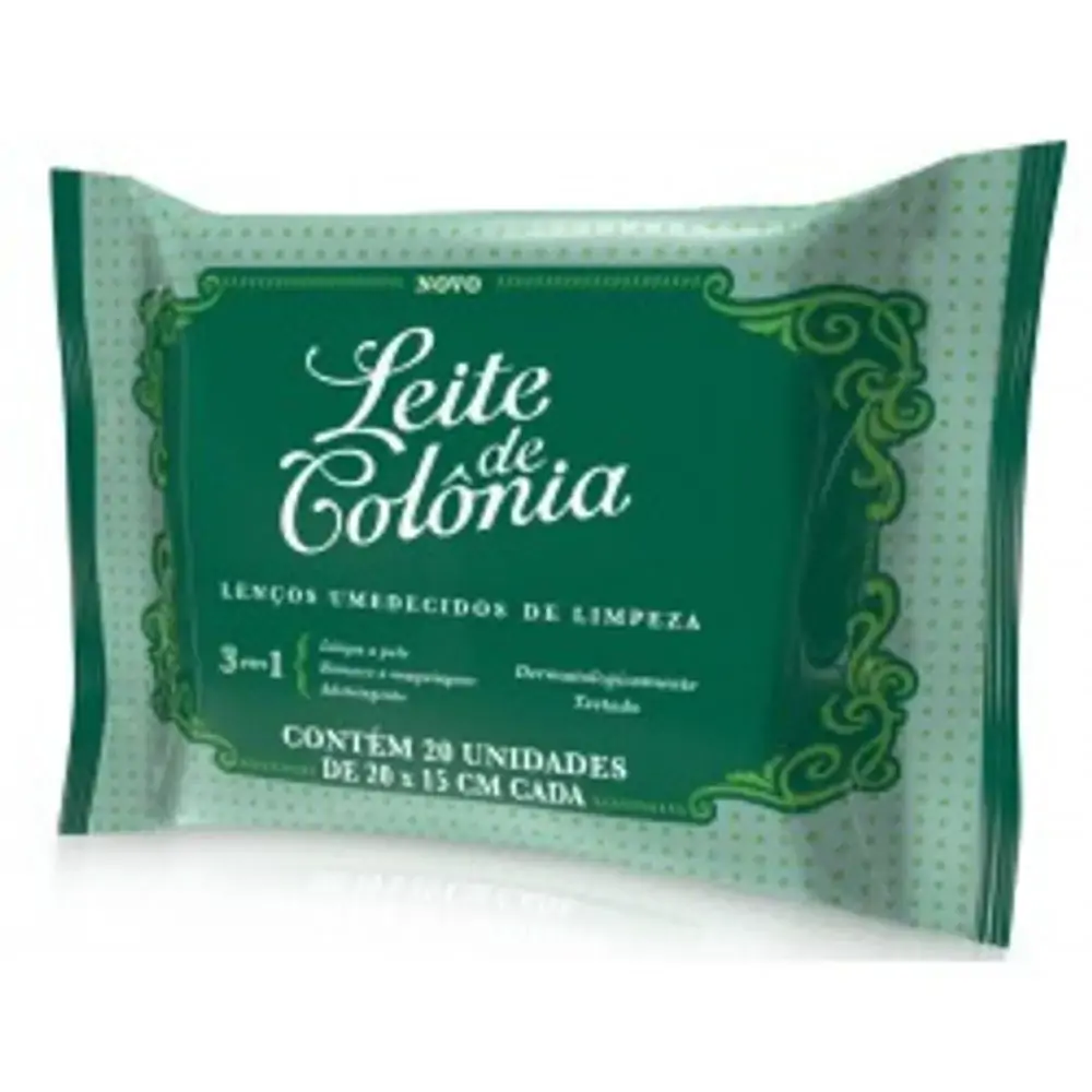 Lencos Umedecidos Leite De Colonia C/20 Unidade