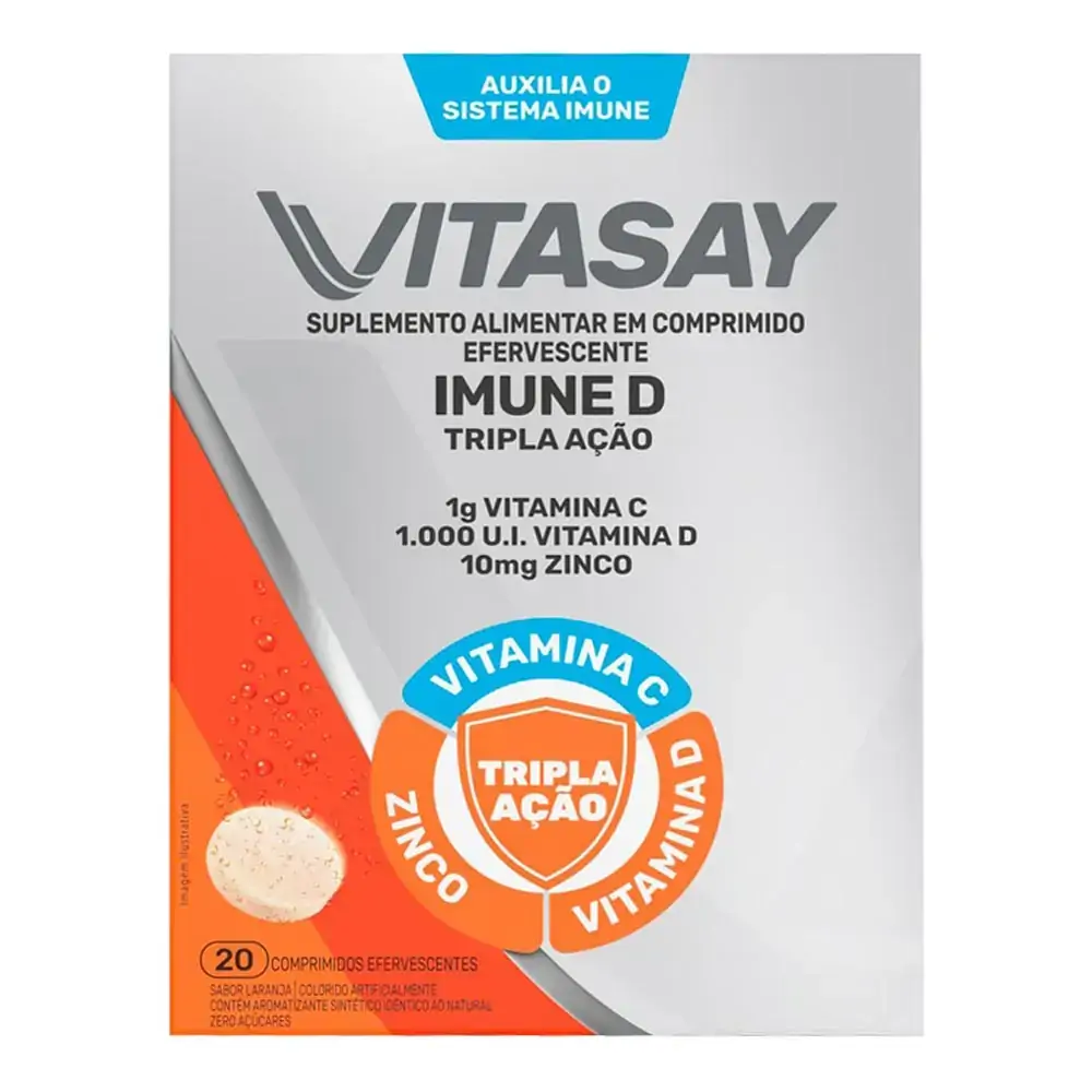 Suplemento Alimentar Vitasay Imune D 20 Comprimidos Efervecentes