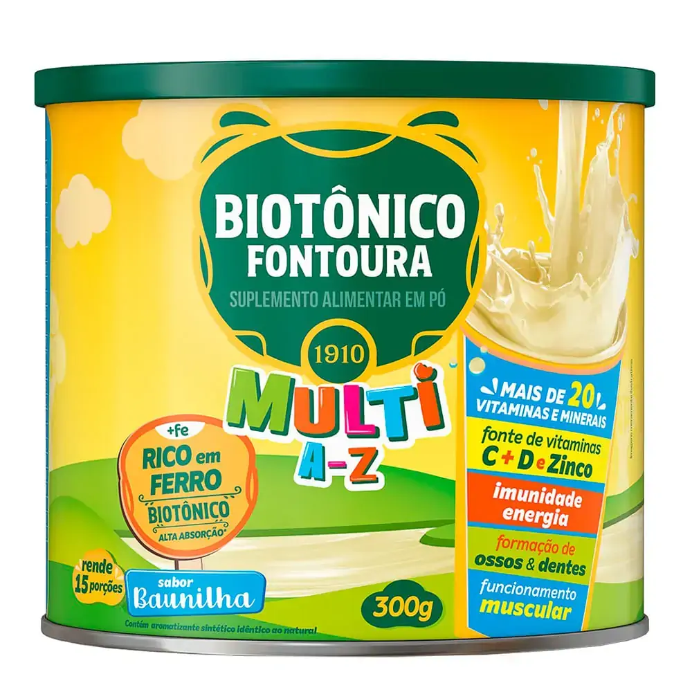 Suplemento Alimentar Biotônico Fontoura Baunilha 300g