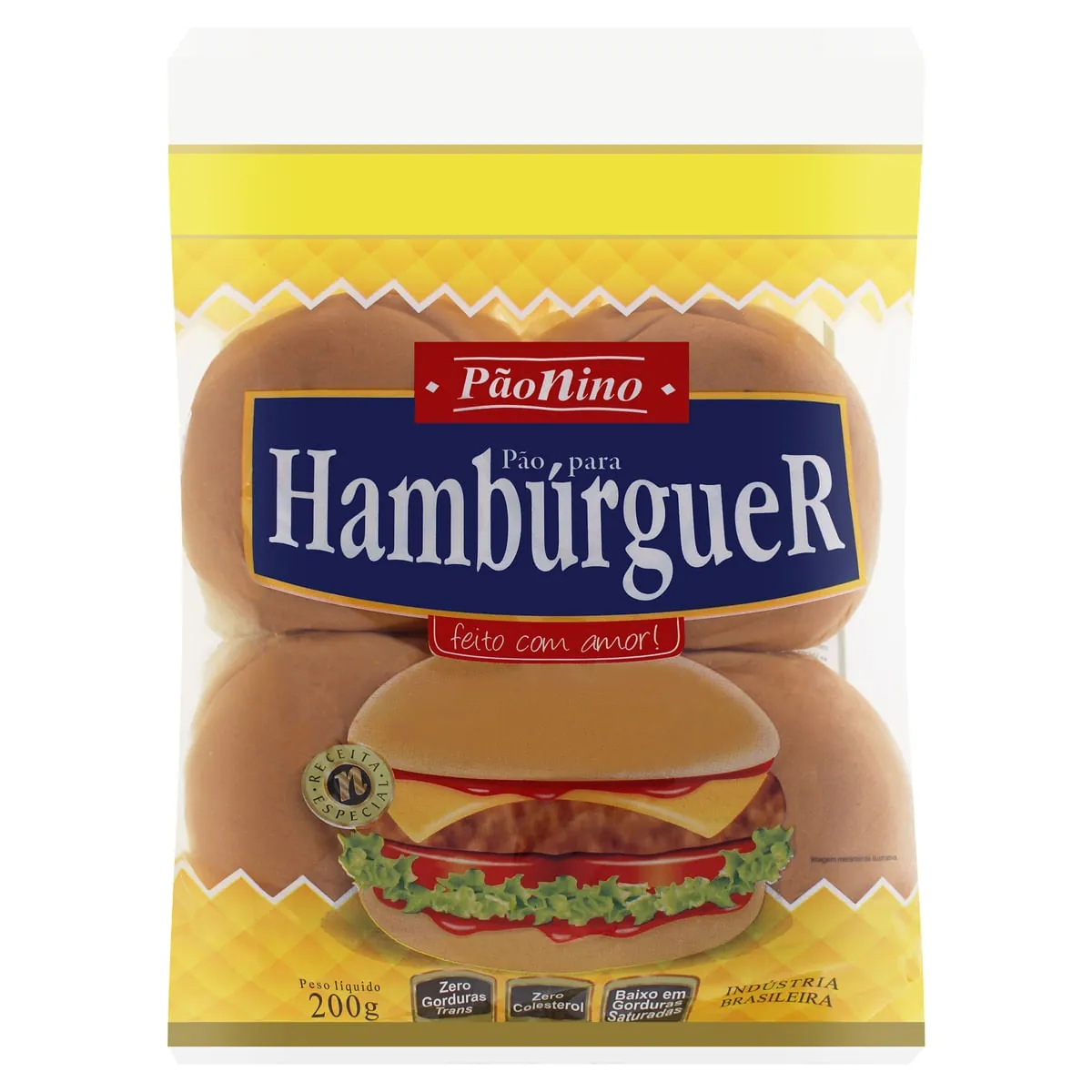 Pão de Hambúrguer Pão Nino 200 g