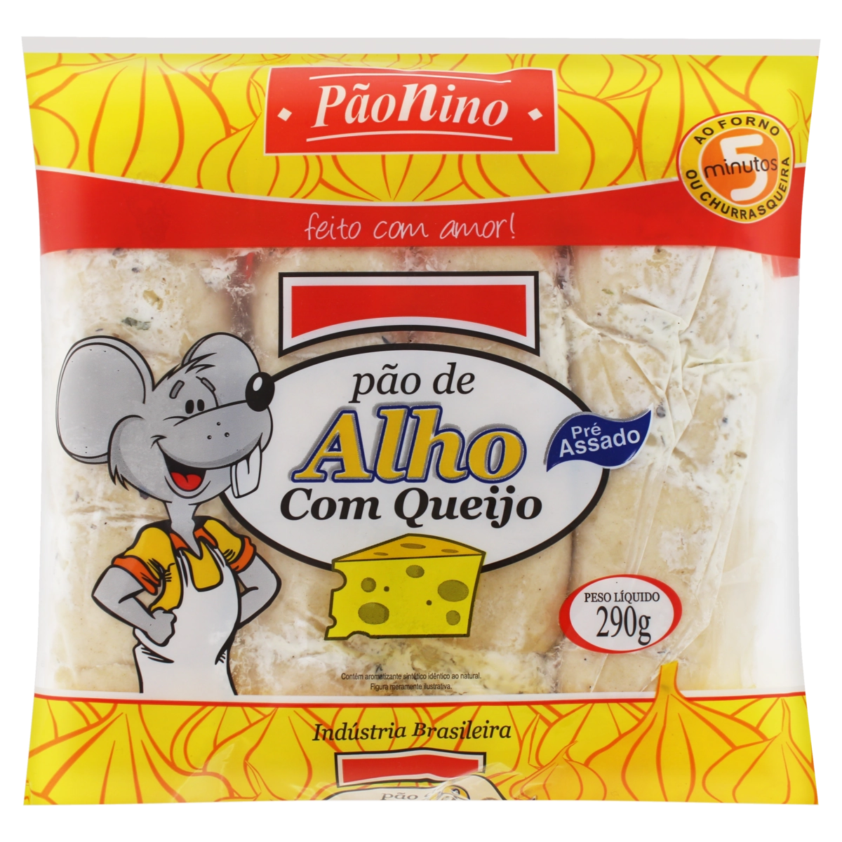 Pão De Alho Queijo Pão Nino Pacote 290g
