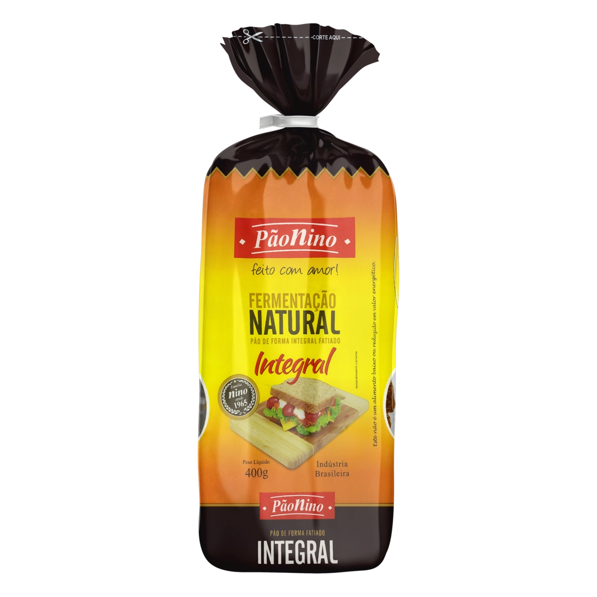 Pão De Forma Integral Pão Nino Pacote 400g