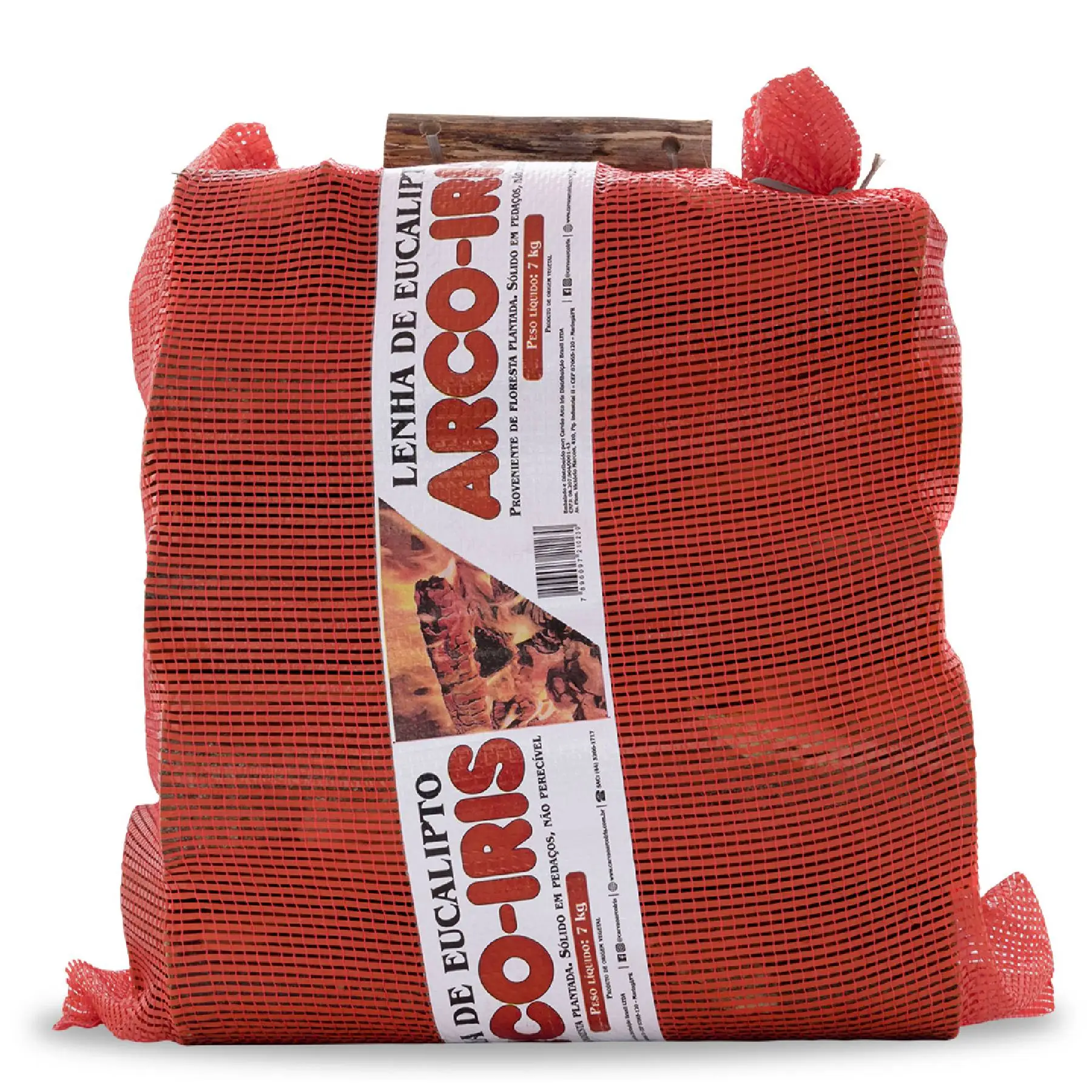 Lenha para Lareira 7kg de Eucalipto Arco Íris