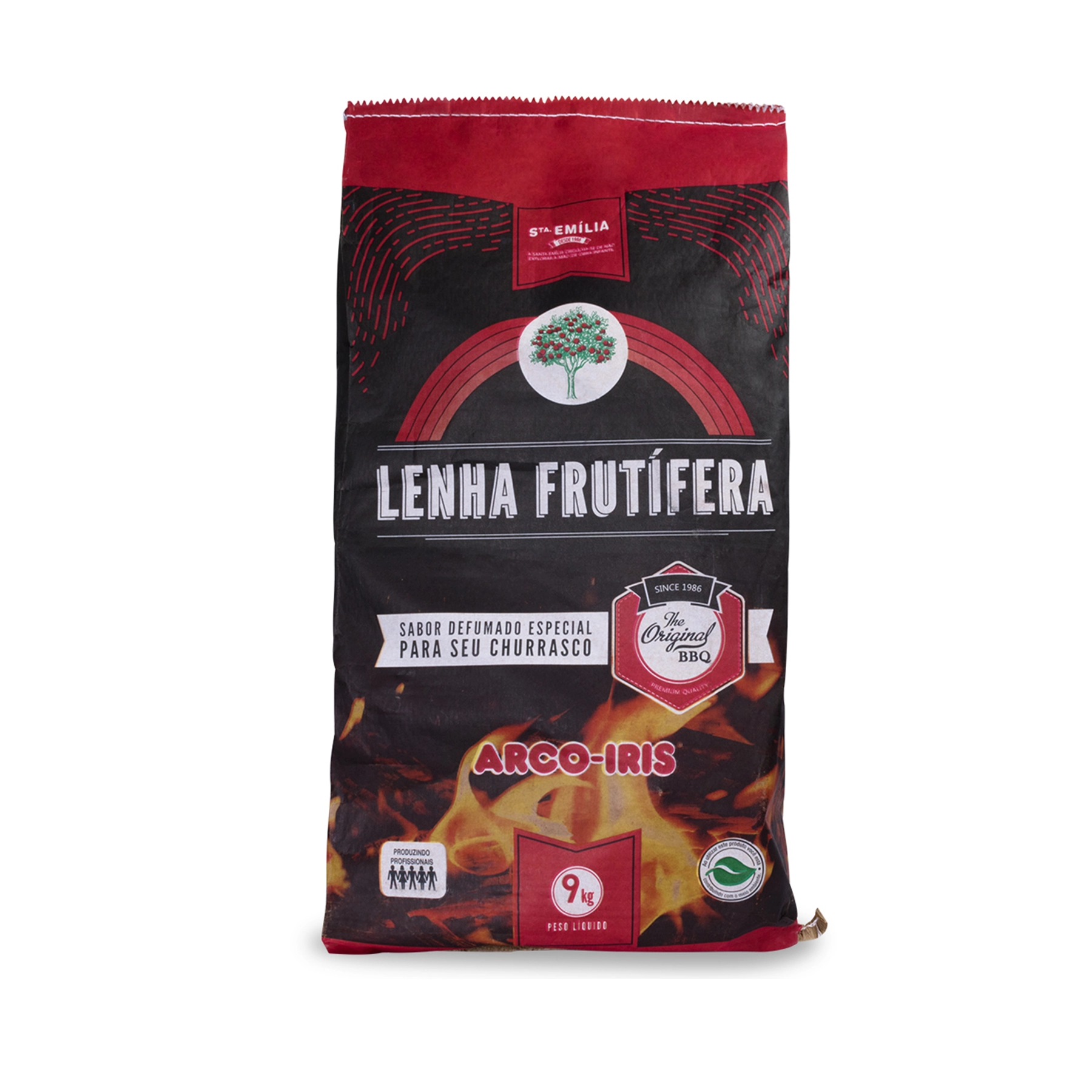Lenha para Defumação de Churrasco 9kg Frutífera Arco Íris